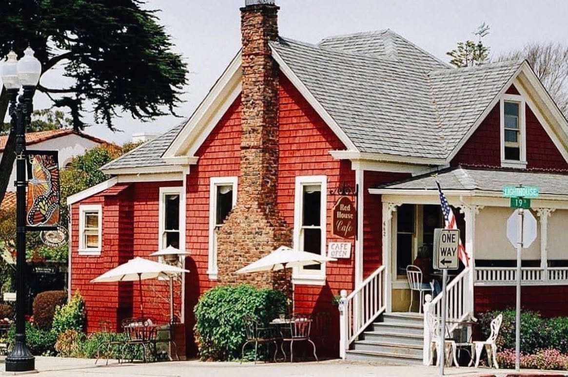 The Little Red House — Red House Café on Lighthouse Avenue in Pacific Grove